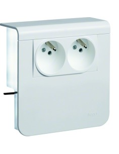 tehalit.SL Nośnik urządzeń 20x80 2x gniazdo 2P+E biały SL200809609010 Hager 2