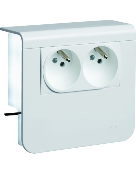 tehalit.SL Nośnik urządzeń 20x55 2 x gniazda 2P+E biały SL200559609010 Hager