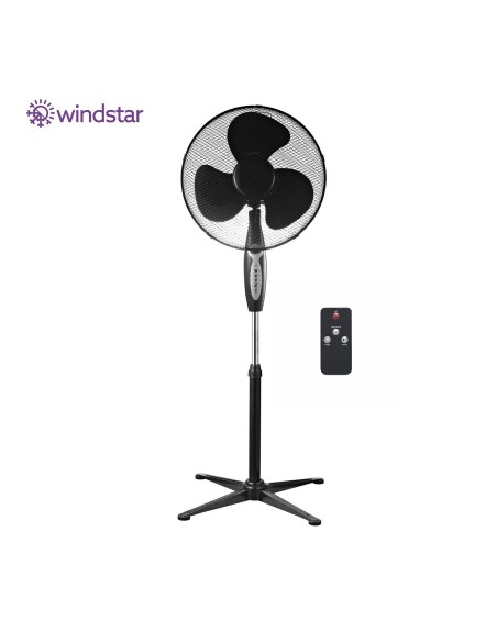 Wentylator podłogowy VIENTO-R 45W CZARNY PILOT