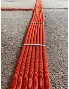 Rura karbowana TP12 pomarańczowa 20 z pilotem i smarowaniem bezhalogenowa krążek 100m 2