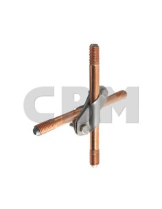 Uchwyt skośny uziom/uziom 3/4",stal nierdz.,M8 2