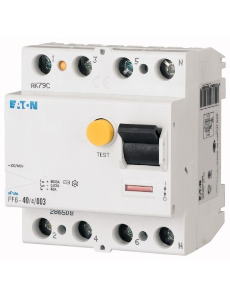 Wyłącznik różnicowoprądowy 4P 40A 0,3A typ A PF6-40/4/03-A 112935