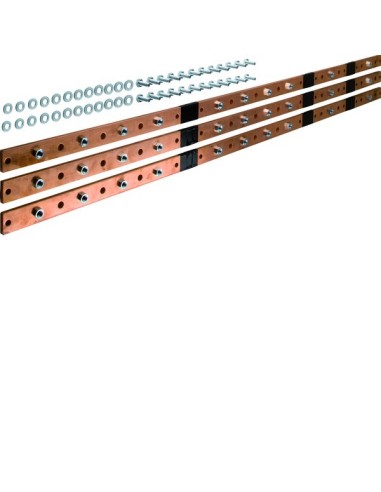 univers Szyna pozioma Cu do rozł. listwowych NH1/2/3 6-pol. 40x10mm (3 szt) UM10K Hager