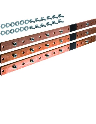 univers Szyna pozioma Cu do rozł. listwowych NH1/2/3 3-pol. 40x10mm (3 szt) UM04K Hager