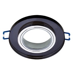 Oprawa MR16 GU10 SELENA C czarna/chrom szkło IDEUS STRUHM 03599