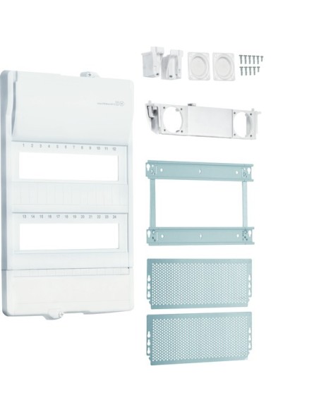 volta.hybrid Zestaw dla wielkości 602, 24M, 2x płyta montażowa, bez gniazda VZ02NWH Hager