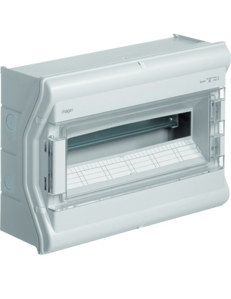 vector outdoor Rozdzielnica n/t IP65 odporna na UV przetłoczenia 1R/18M (1x18) VE118PN Hager